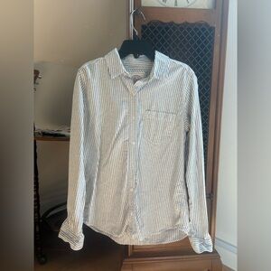 SO blue and white stripe button up